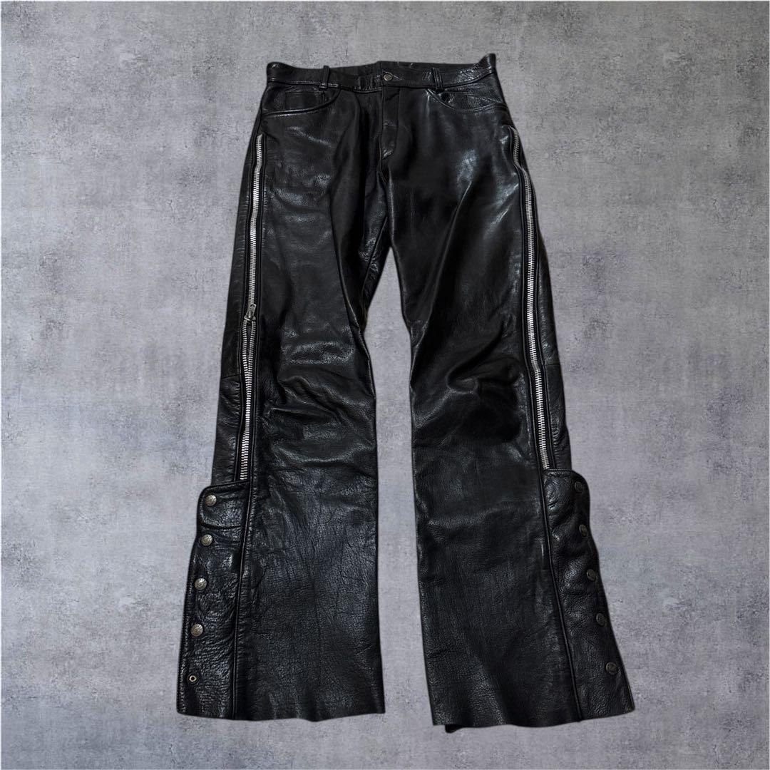 パンツ 00s real leather gimmick pants archive