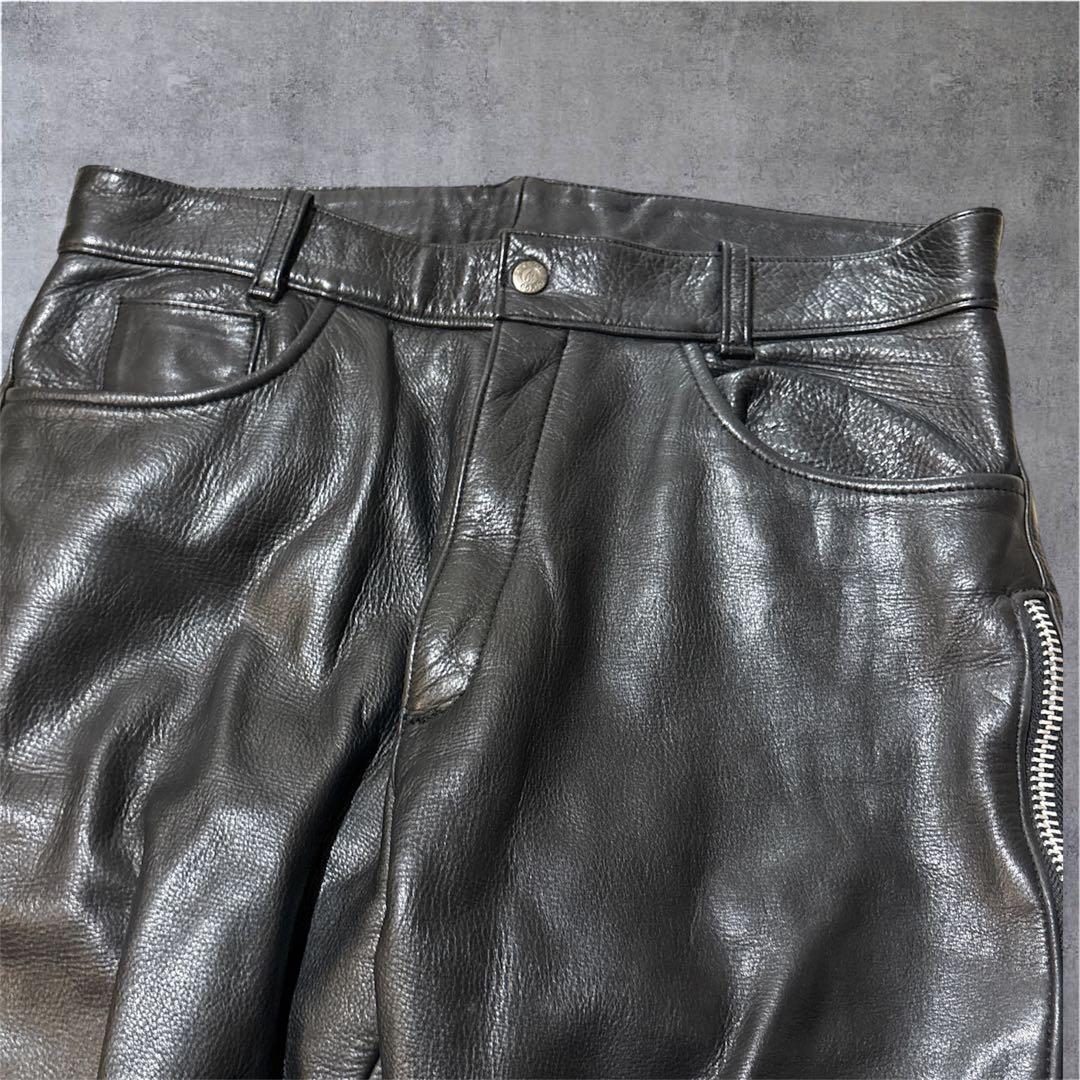 パンツ 00s real leather gimmick pants archive