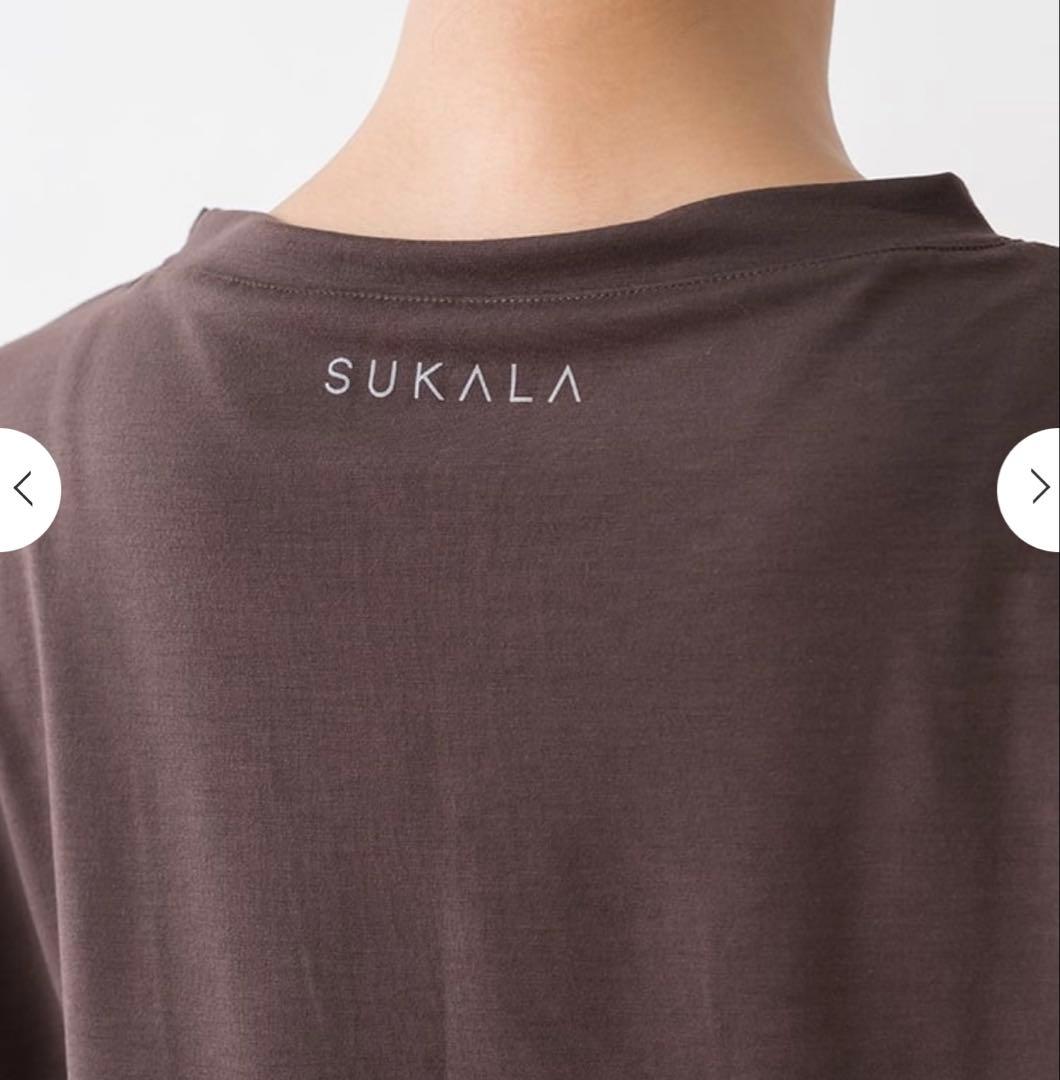 新品♡ 【SUKALA】ブラトップ付きフラワーレーストップス　ヨガウェア　LL