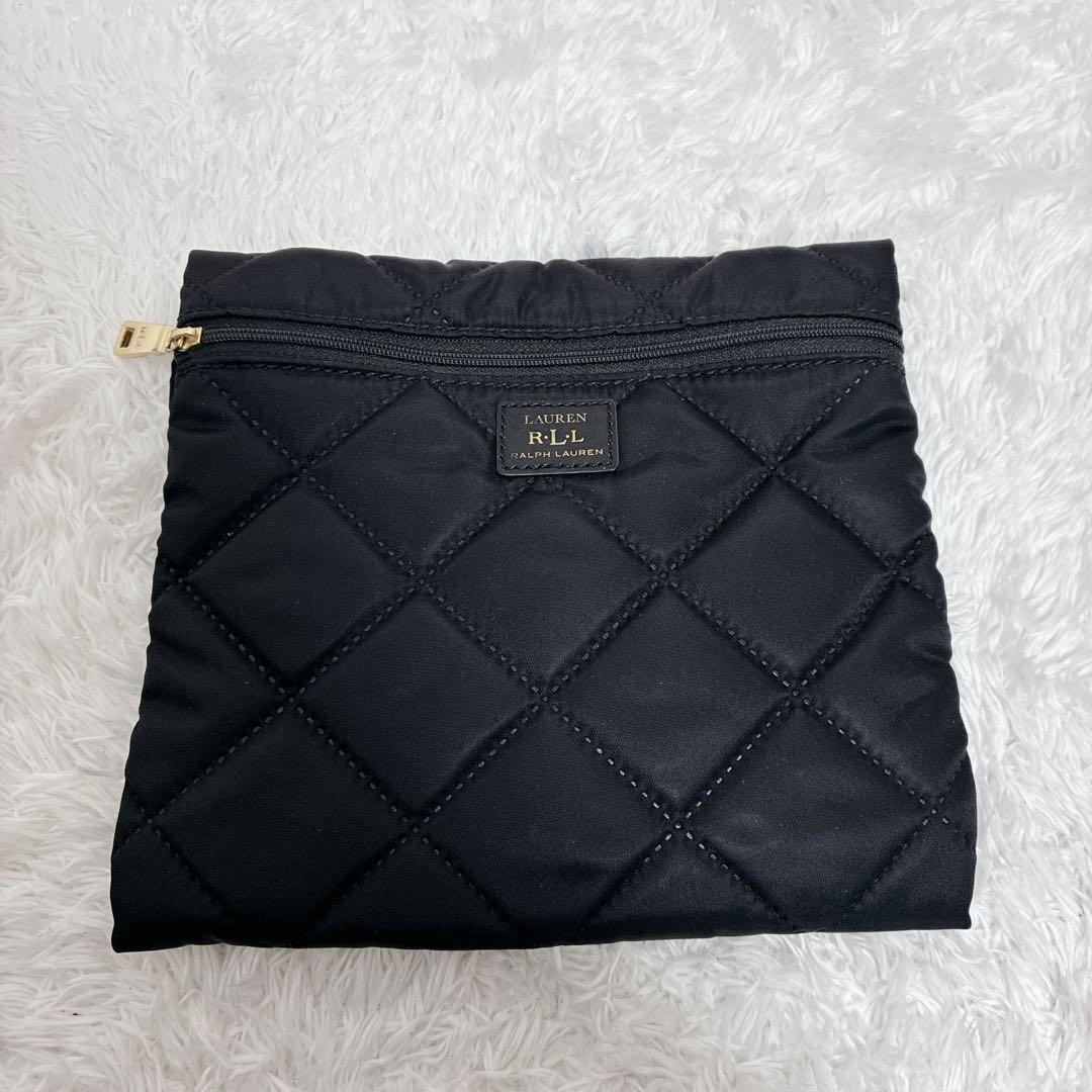 【美品】ローレンラルフローレン キルティング トートバッグ 金ロゴ ミニポーチ