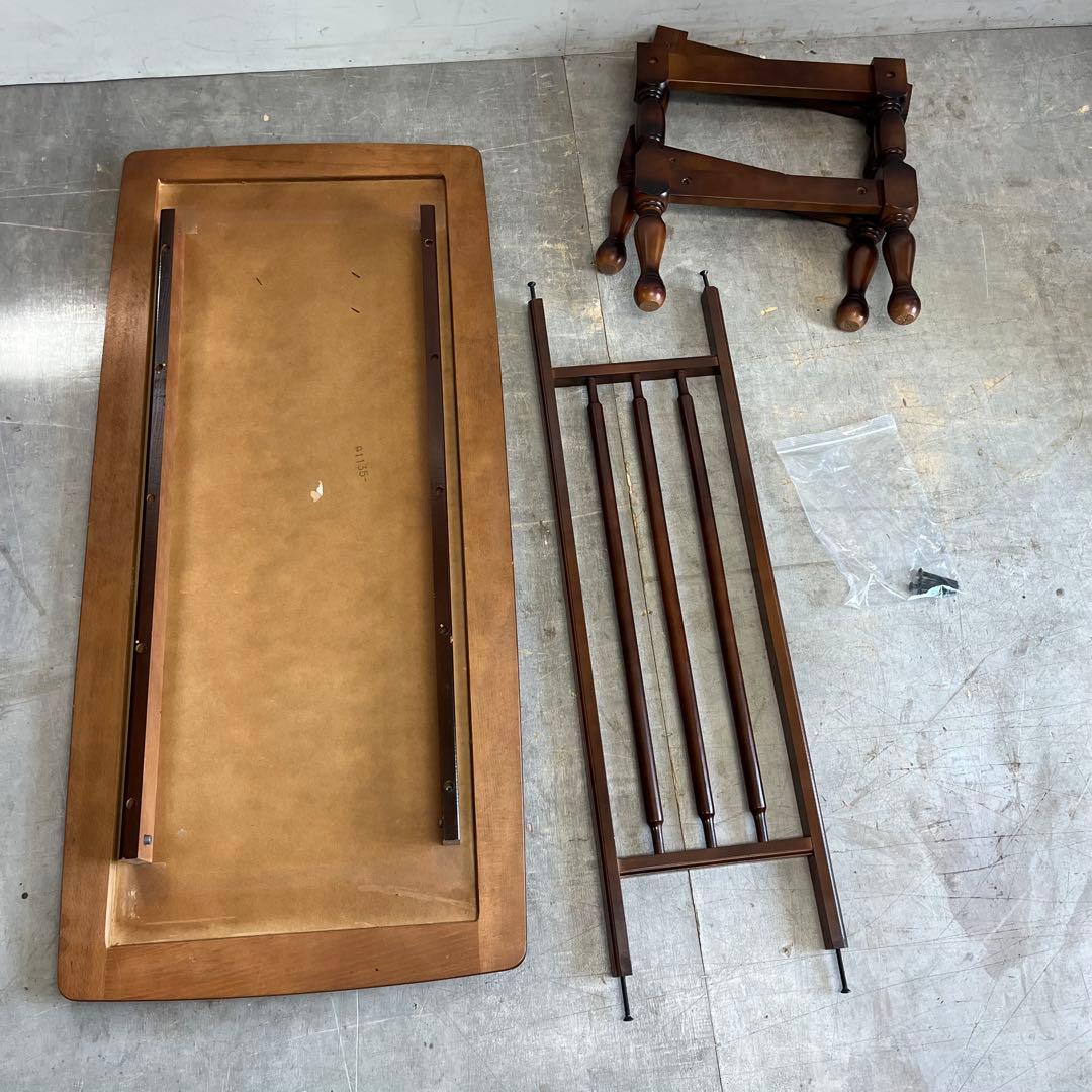 アンティーク オールド カリモク センターテーブル 大理石調 レトロ z512