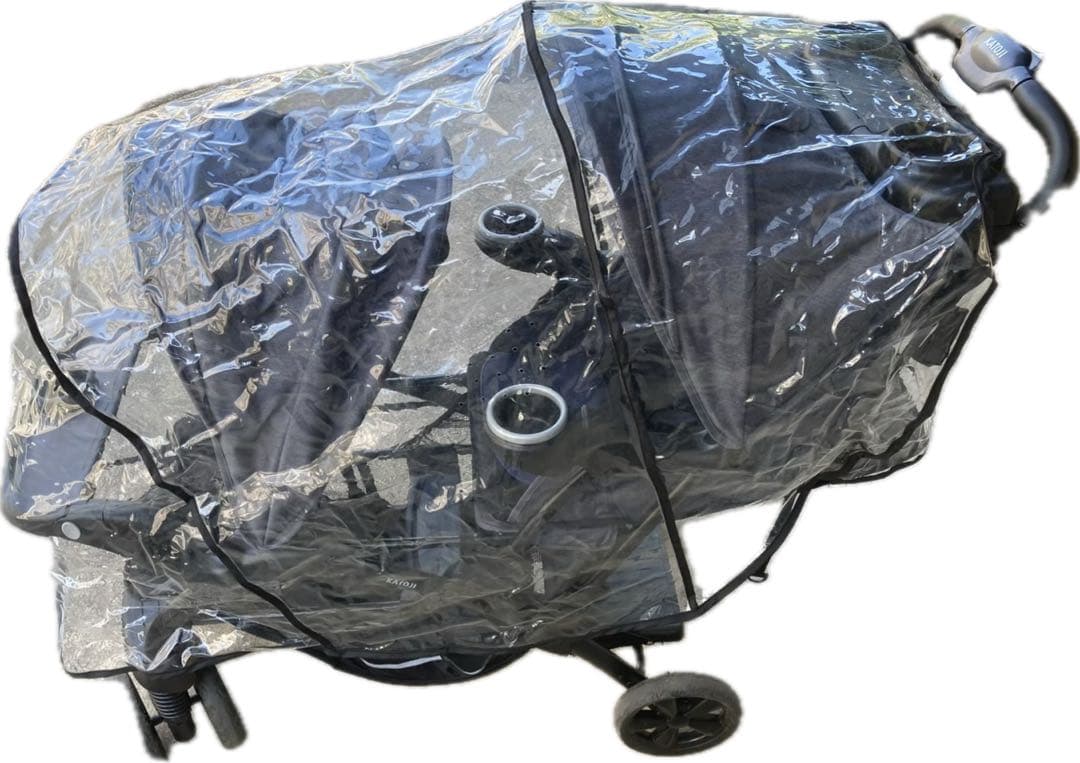 カトージ 二人乗りベビーカー 二人でゴーDX(レインカバー付き)