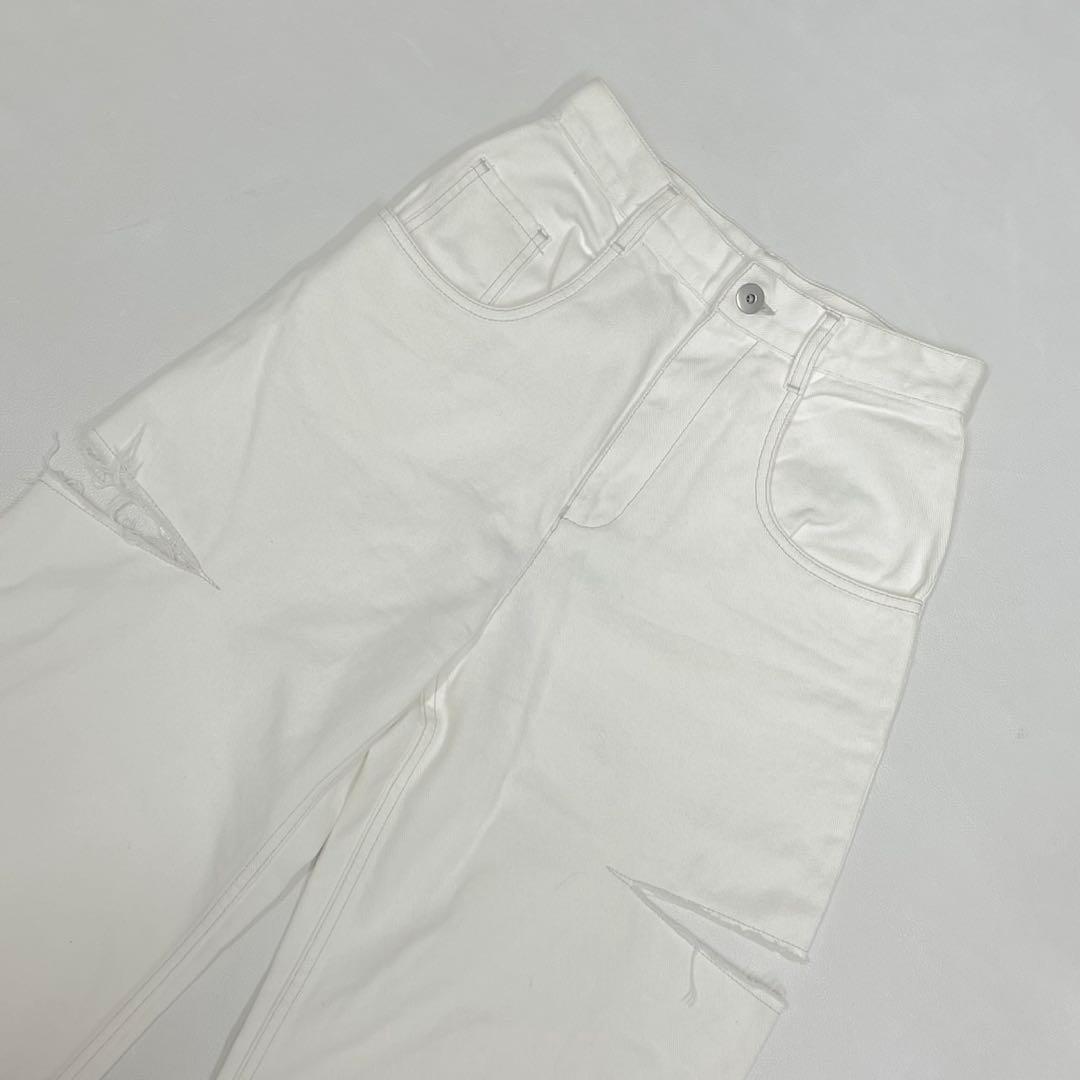 美品 Maison Margiela スラッシュデニム ホワイト 38サイズ