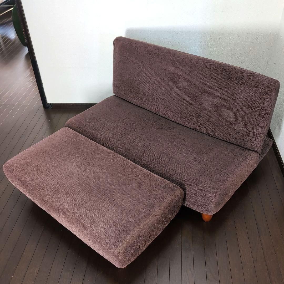 美品 3way リクライニング 折りたたみソファベッド