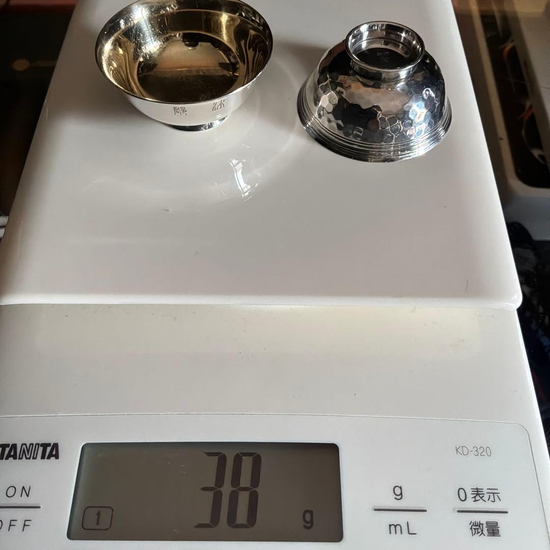 純銀　ぐい呑み　銀杯　田中貴金属　骨董品　美術品　JAPAN 盃