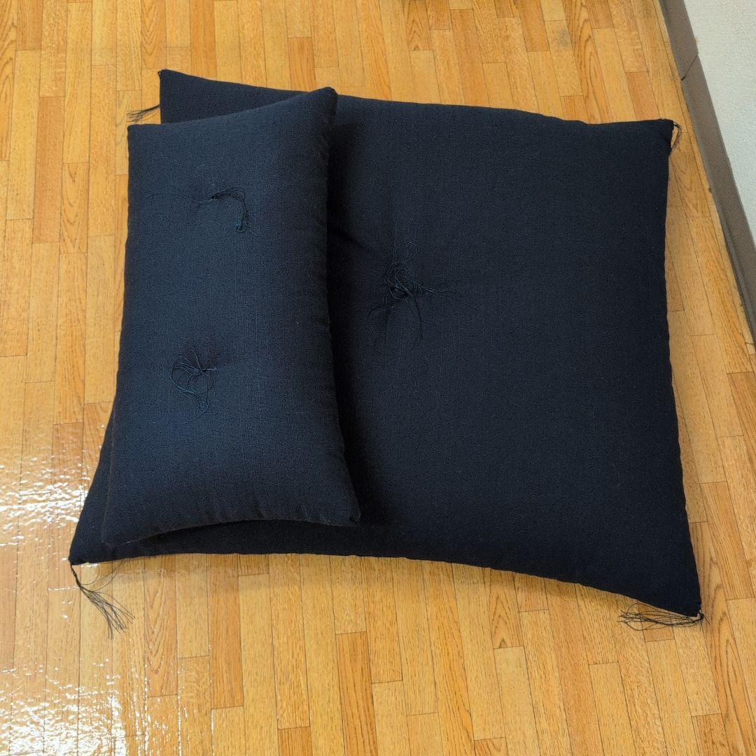 石*隆様 ほぼ未使用　坐禅座布団　（大判座布団72ｘ78cm+半座布団55ｘ30