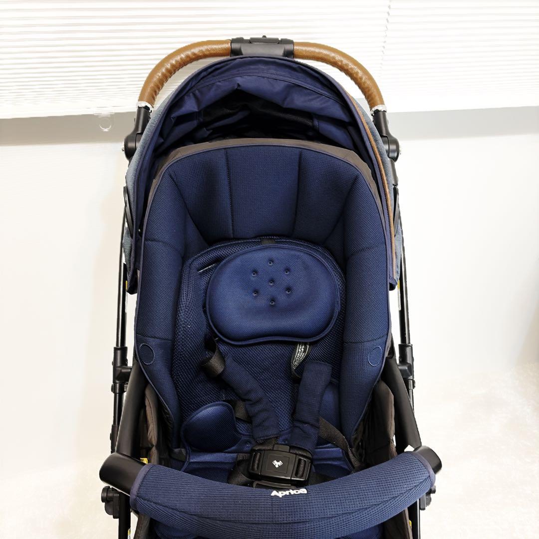 美品 Aprica アップリカ ラクーナビッテクッション　ベビーカー　レザー