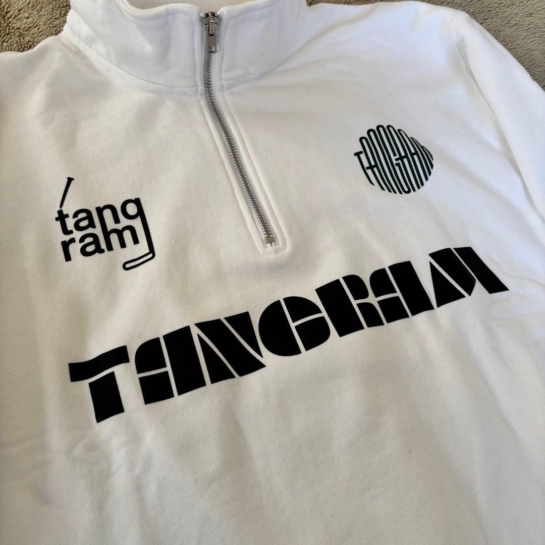 TANGRAM タングラム ハーフジップスエット 白 Mサイズ