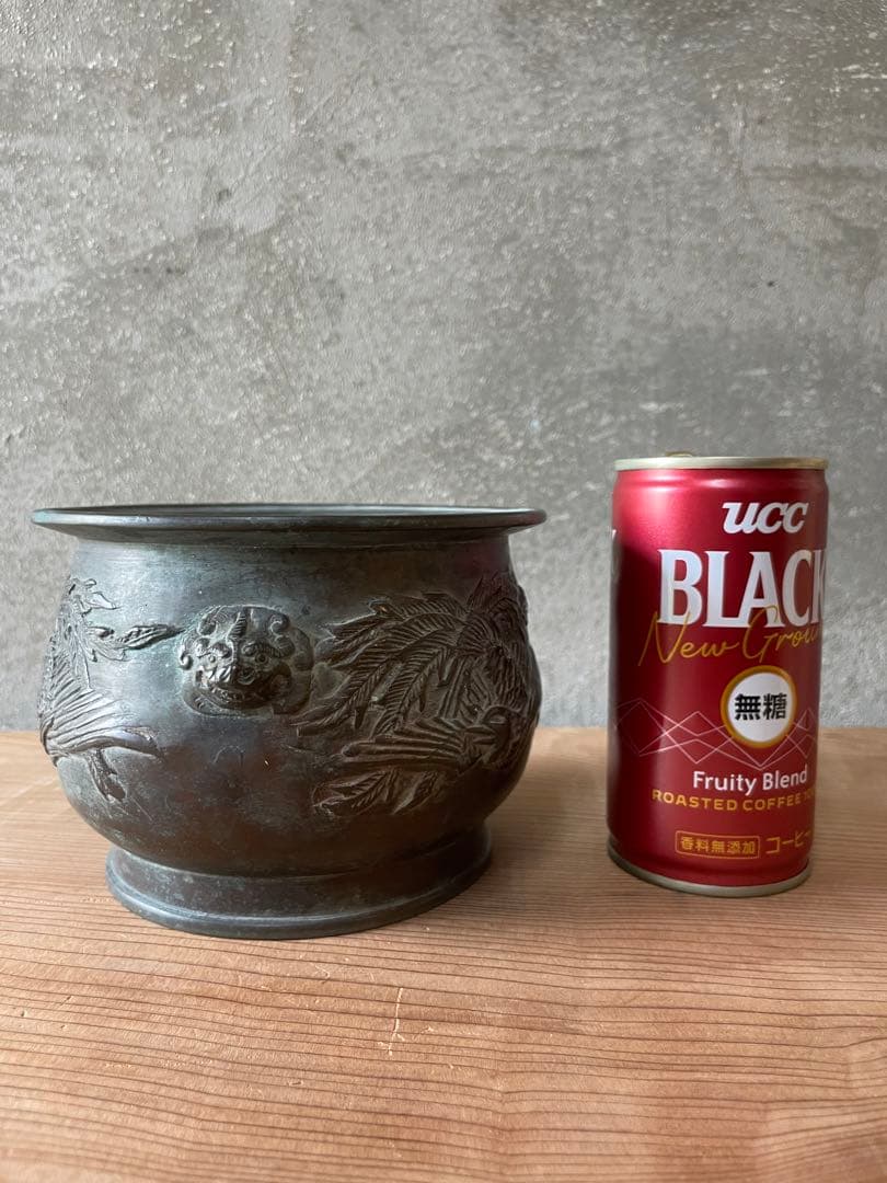 香炉？【m555 骨董品　銅　中国　唐銅　香炉　お香立　火鉢　手あぶり　レトロ】