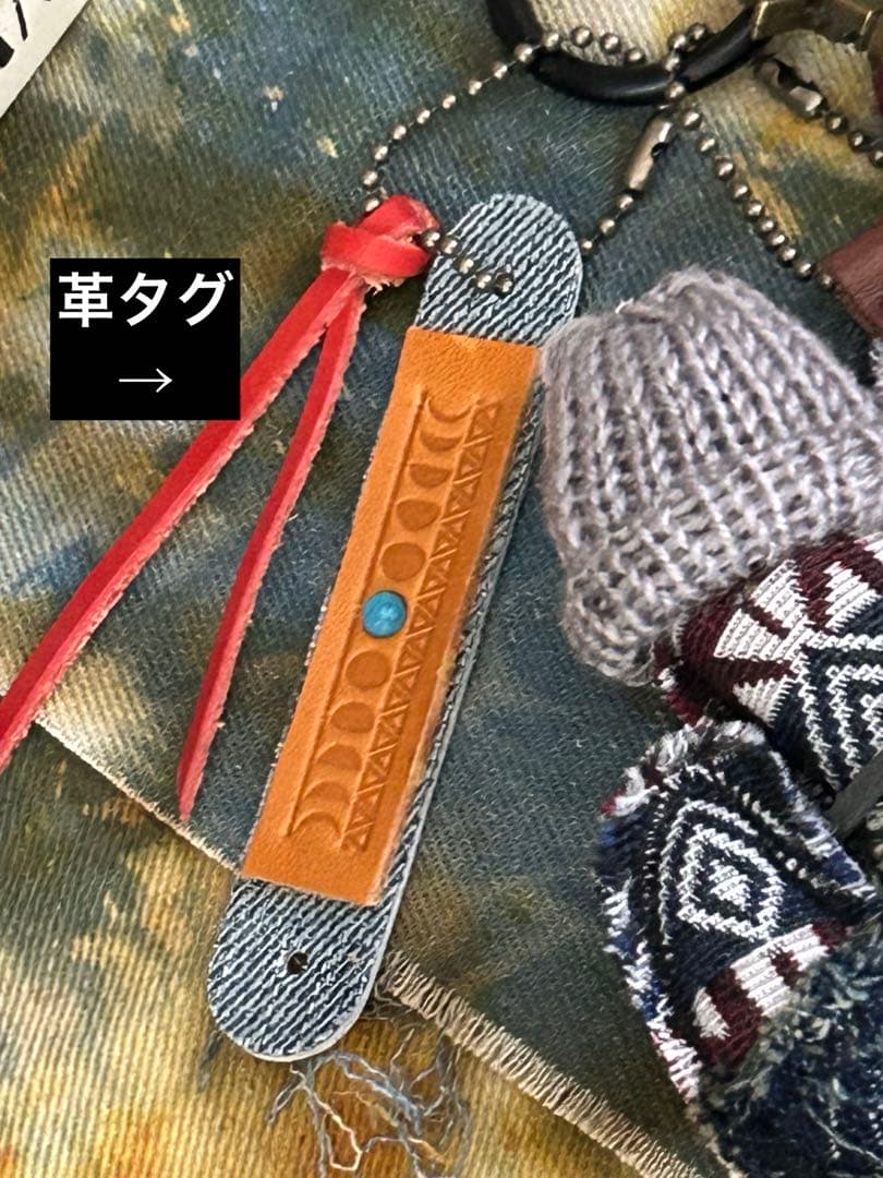 リメイクデニムサボちゃん‪ෆ‪.*・゜チャーム小