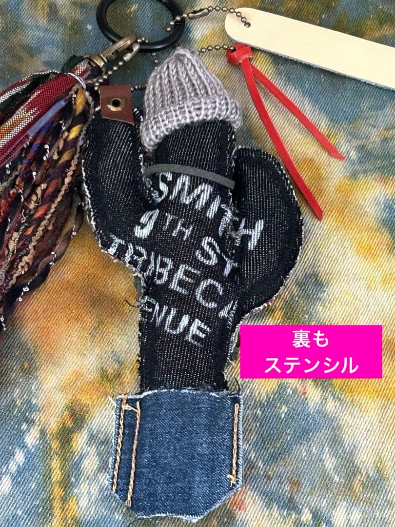 リメイクデニムサボちゃん‪ෆ‪.*・゜チャーム小