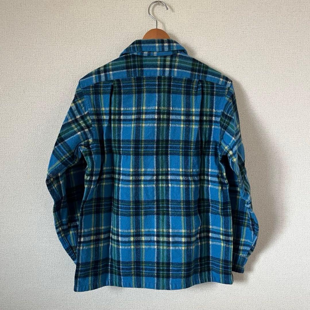 60s PENDLETON ペンドルトン ボードシャツ ウールシャツ ブルー