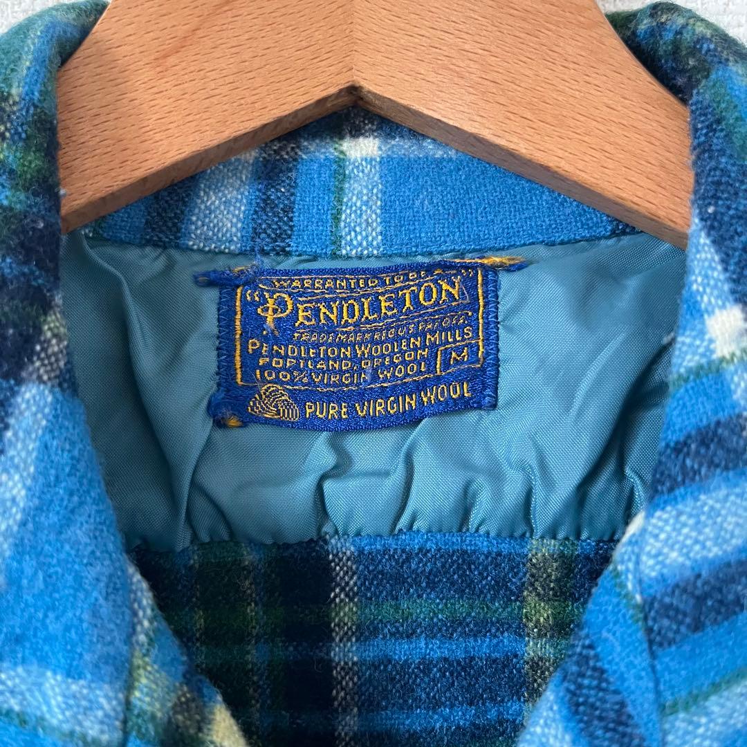 60s PENDLETON ペンドルトン ボードシャツ ウールシャツ ブルー