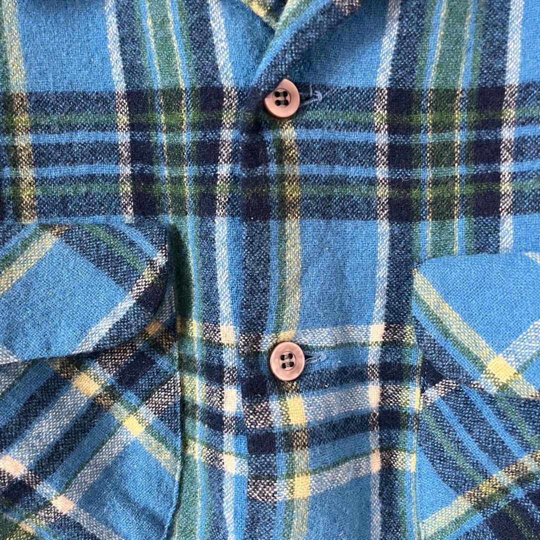 60s PENDLETON ペンドルトン ボードシャツ ウールシャツ ブルー