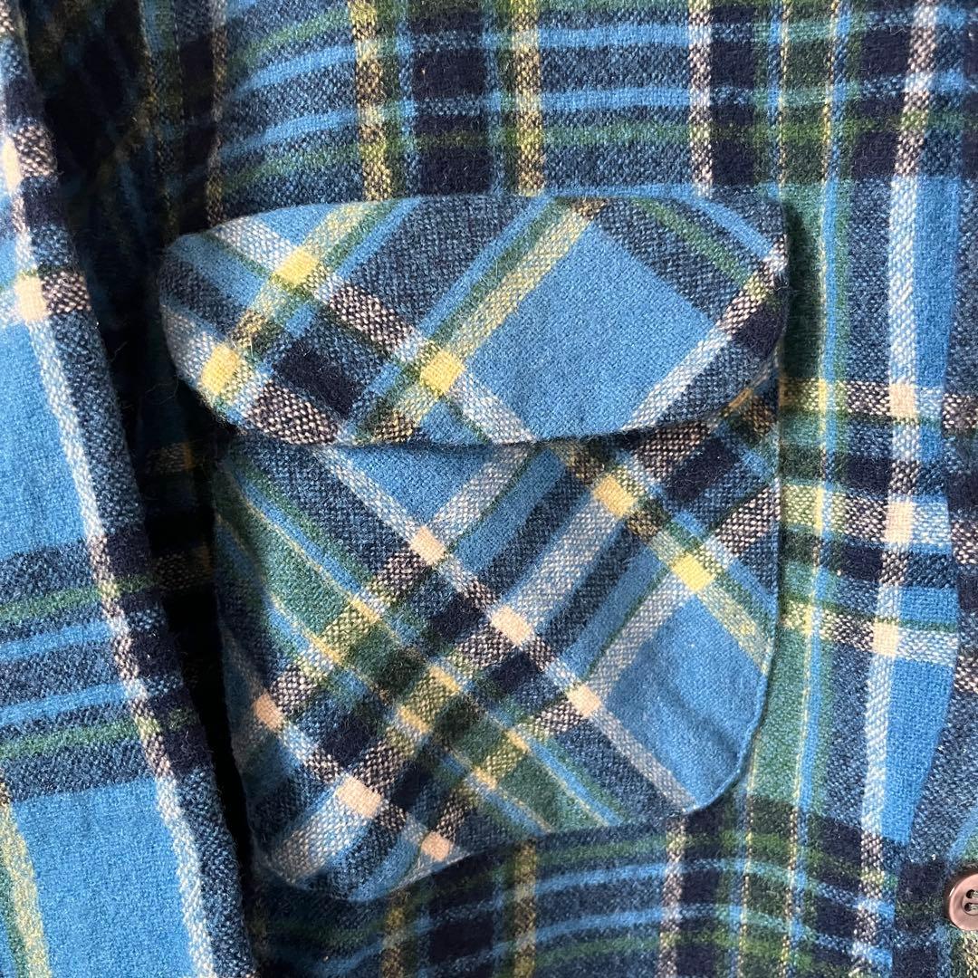 60s PENDLETON ペンドルトン ボードシャツ ウールシャツ ブルー