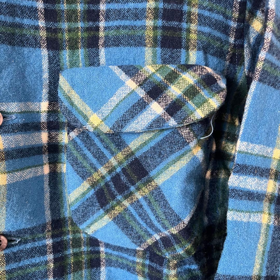 60s PENDLETON ペンドルトン ボードシャツ ウールシャツ ブルー