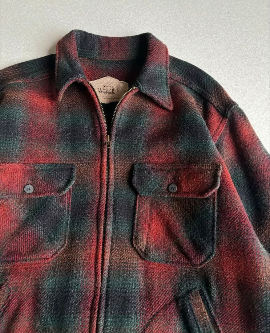90s usa製 woolrich check wool jacket