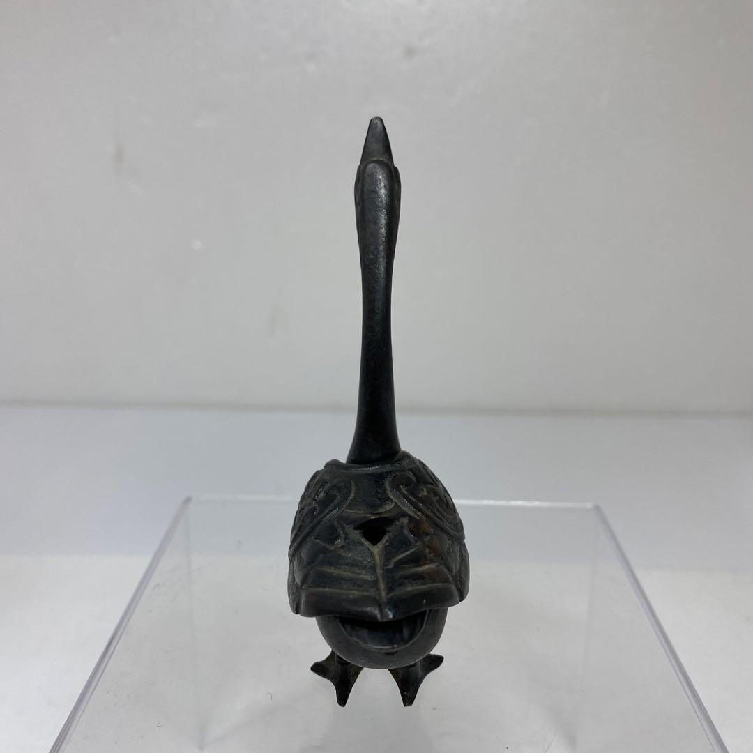古銅　カモ　香炉　121g トトチ　東さ7-0330☆2F