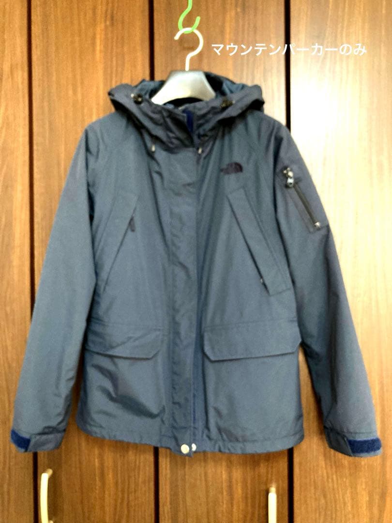 美品 THE NORTH FACE ダウン&マウンテン 3way L ネイビー