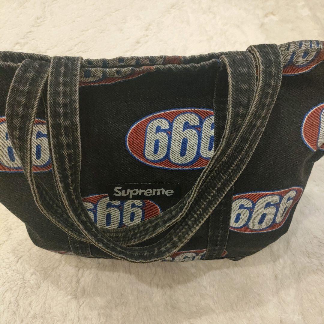 ​希少‼️Supreme 666 Denim Tote Bag Black