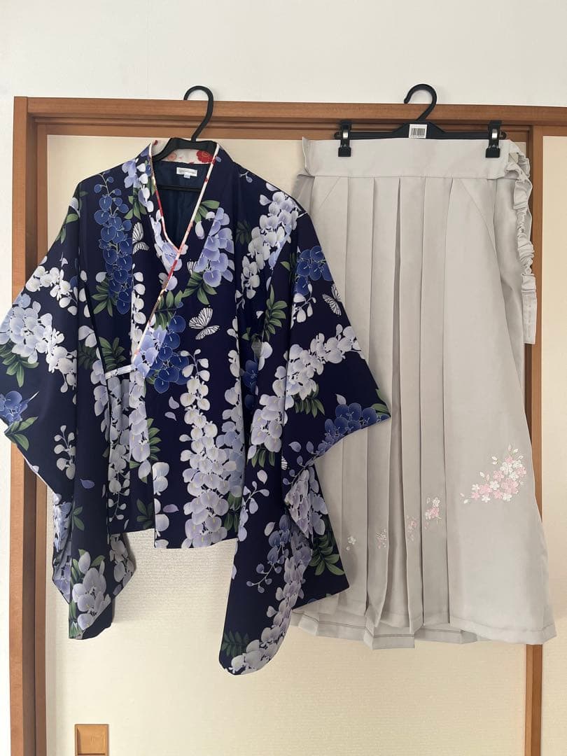 【キャサリンコテージ】藤の花柄袴150cm + 肌襦袢S