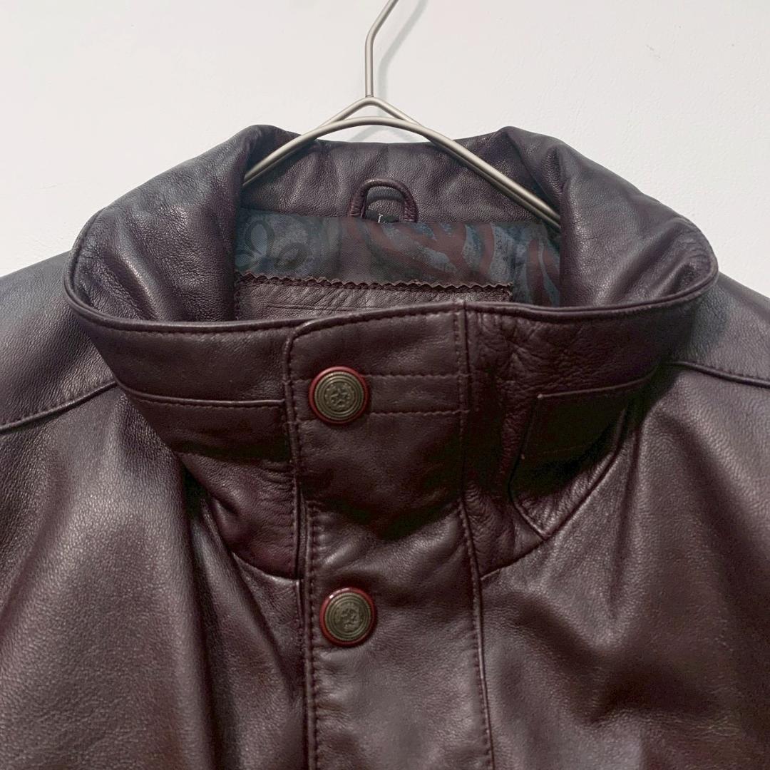 【本革ラムレザー】90s Vintage レザージャケット L 羊革 ブラウン