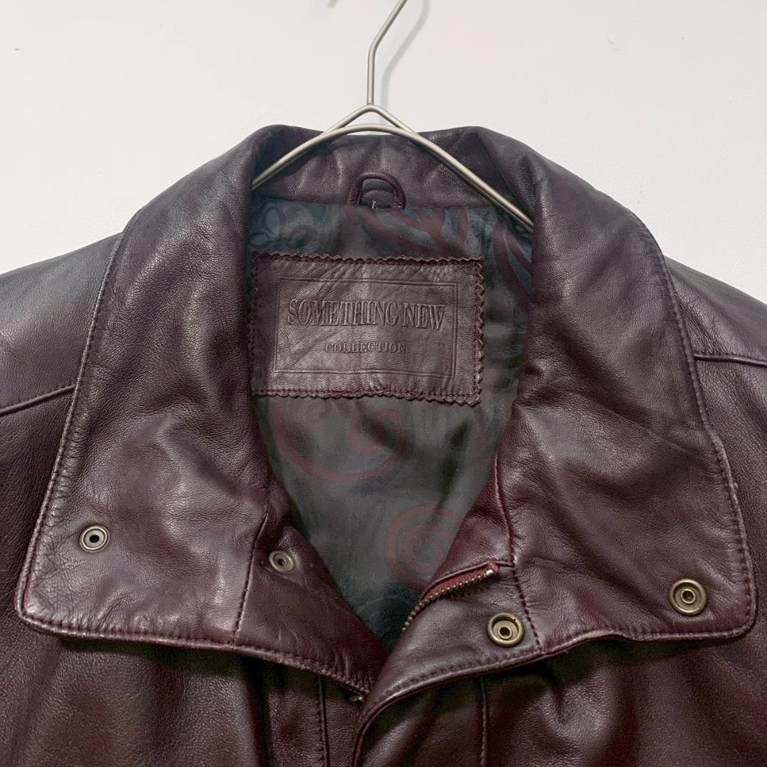 【本革ラムレザー】90s Vintage レザージャケット L 羊革 ブラウン