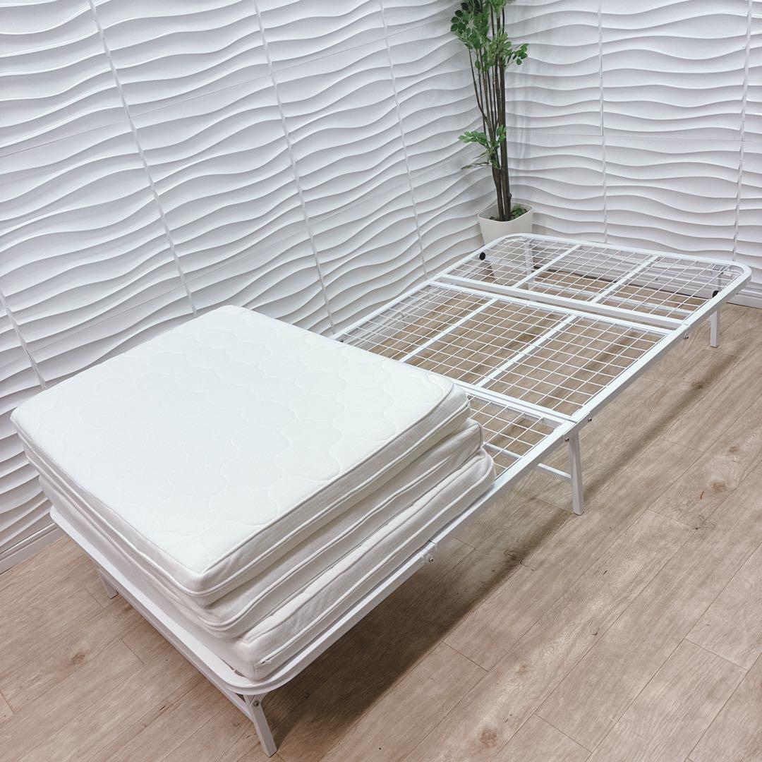 ◇フレーム◇アイリスマットレス◇折り畳み式◇シングル◇大阪兵庫京都奈良滋賀和歌山