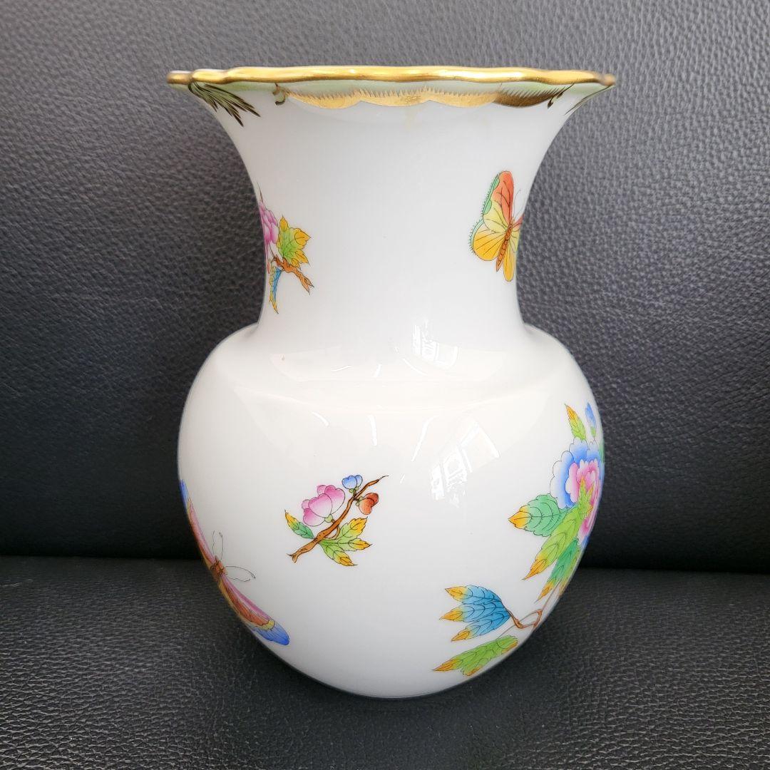 【E】美品✨ヘレンド ヴィクトリアブーケ 花瓶　フラワーベース