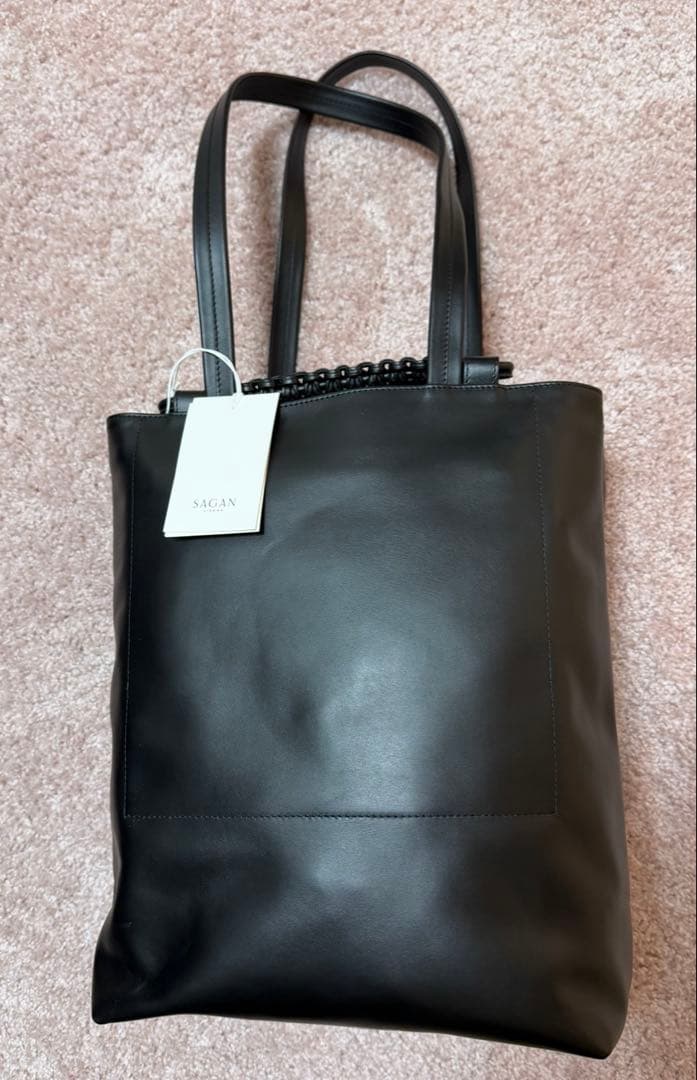M*様 SAGAN ブラックレザートートバッグ