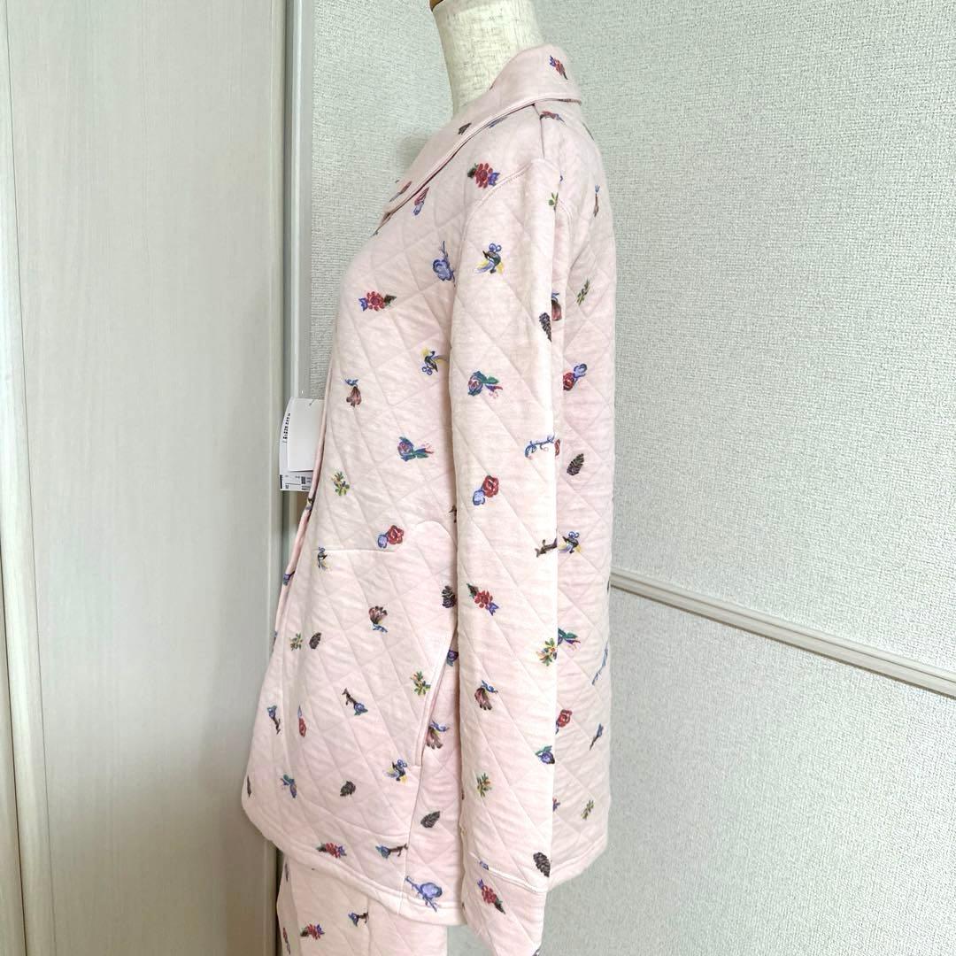 新品未使用タグ付　ワコールツモリチサト保温性生地暖かキルティングパジャマピンクM