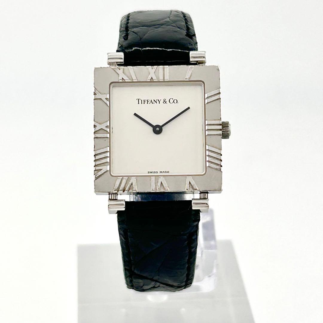 【稼働品】Tiffany&Co アトラス スクエア 腕時計 19-289