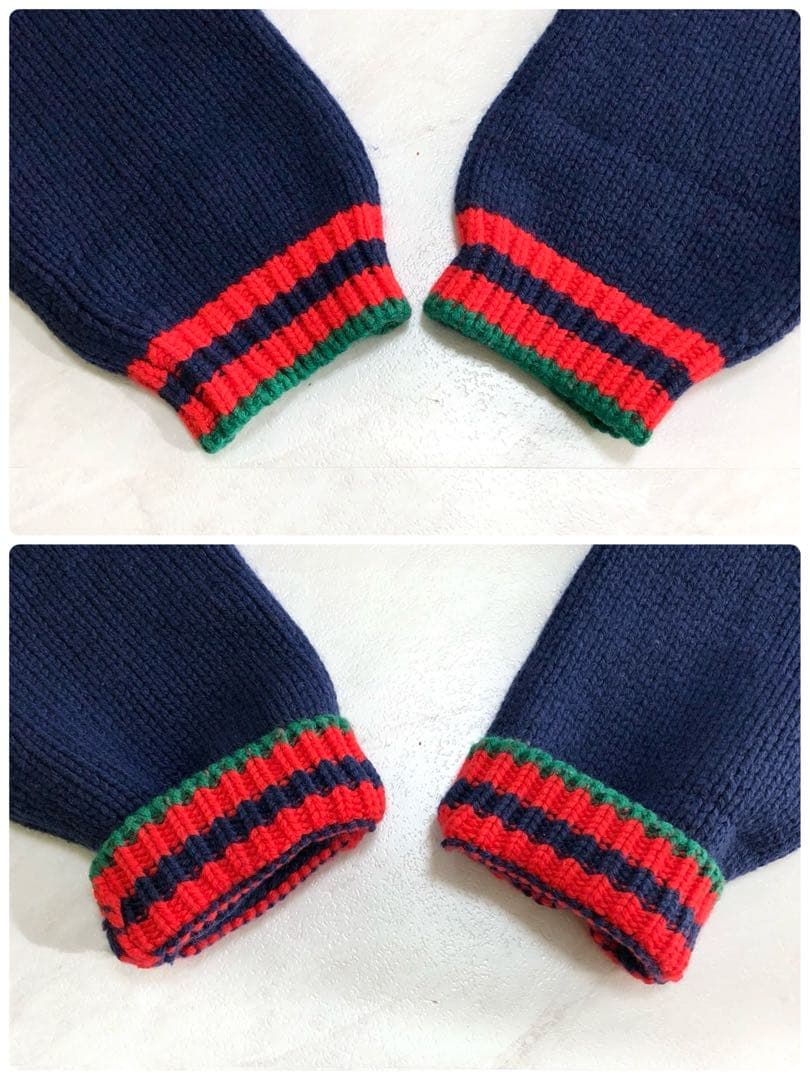 【美品】 GUCCI カーディガン ケーブル シェリーライン インターロッキング