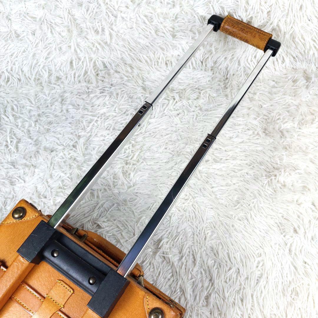 ユーラシアトランク 本革レザー シフレキャリーバッグ 旅行スーツケース キャメル