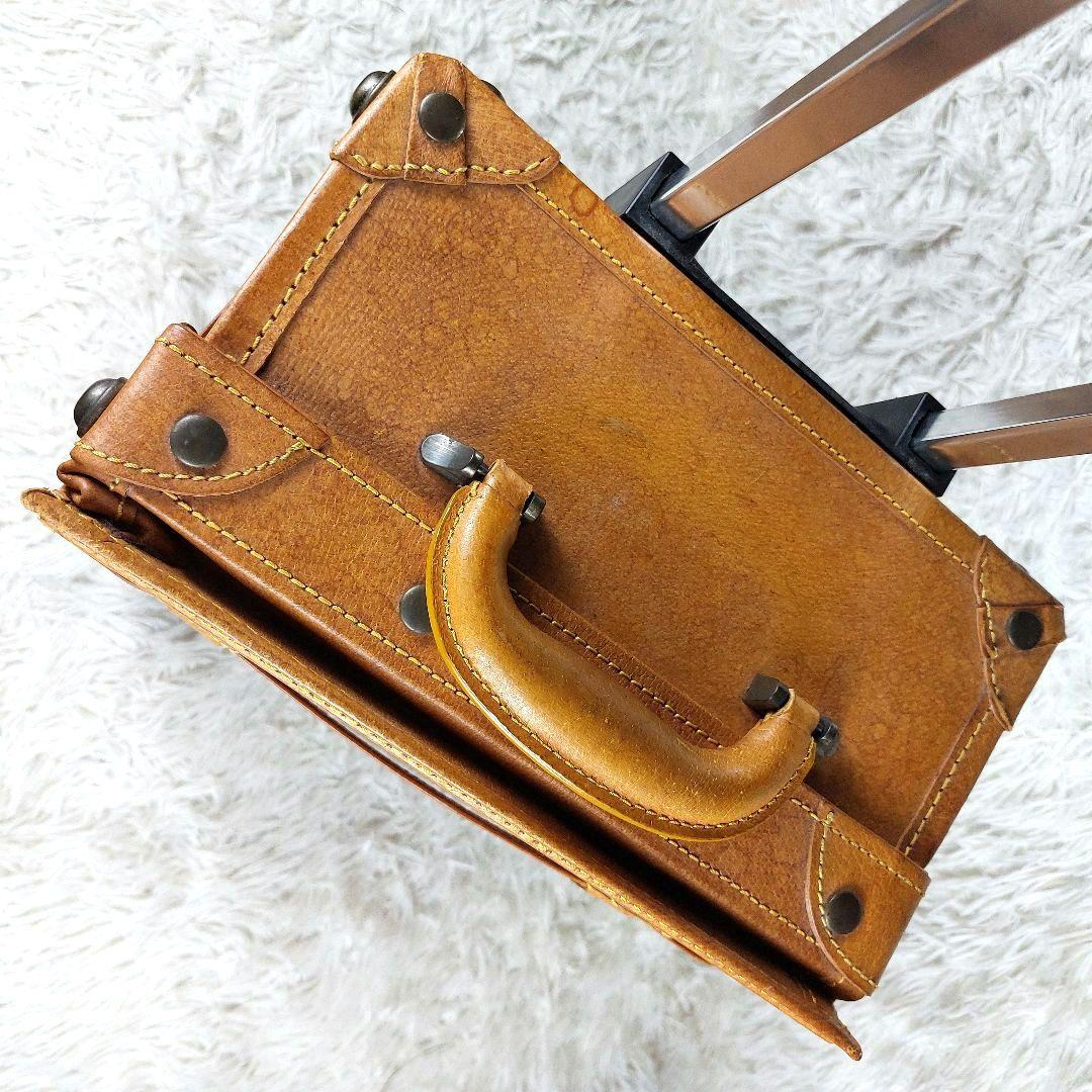 ユーラシアトランク 本革レザー シフレキャリーバッグ 旅行スーツケース キャメル