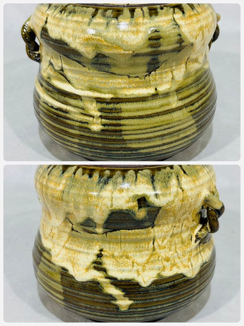 小代焼(小岱焼) 近重治太郎作 水指　美品　共箱　茶道具　替蓋付　送料込