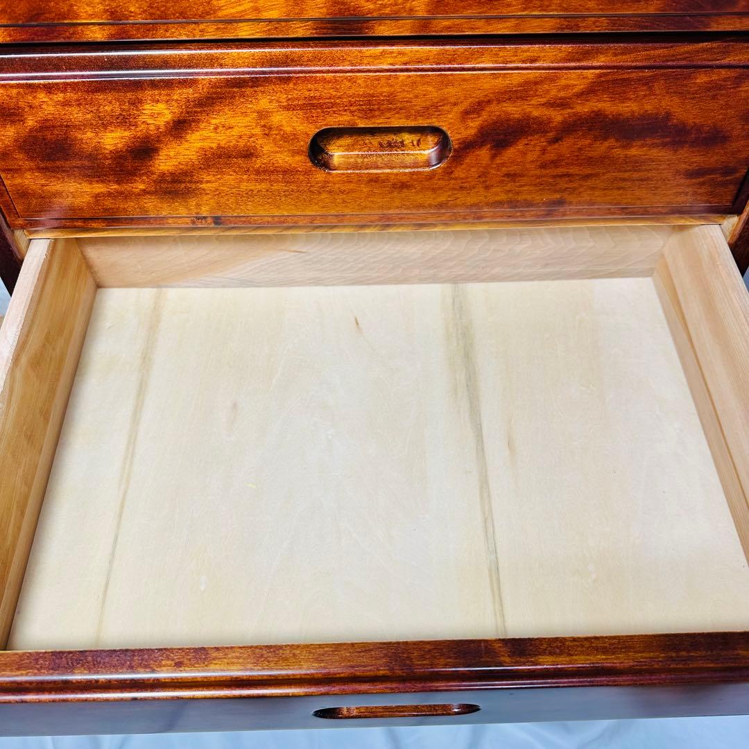 桜の家具 ユーカリ 5段チェスト レトロ ヴィンテージ