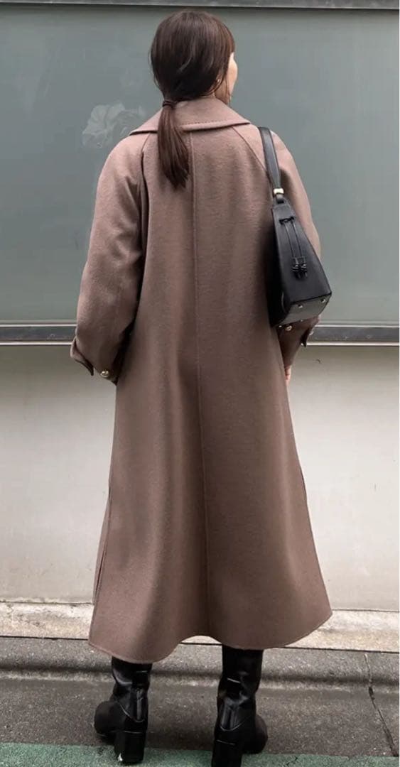グレースコンチネンタル　ウールカシミヤリバーコート