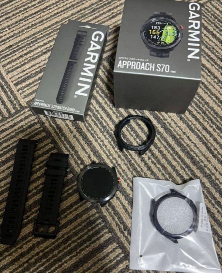 GARMIN Approach S7047mm ゴルフGPSウォッチ ブラック