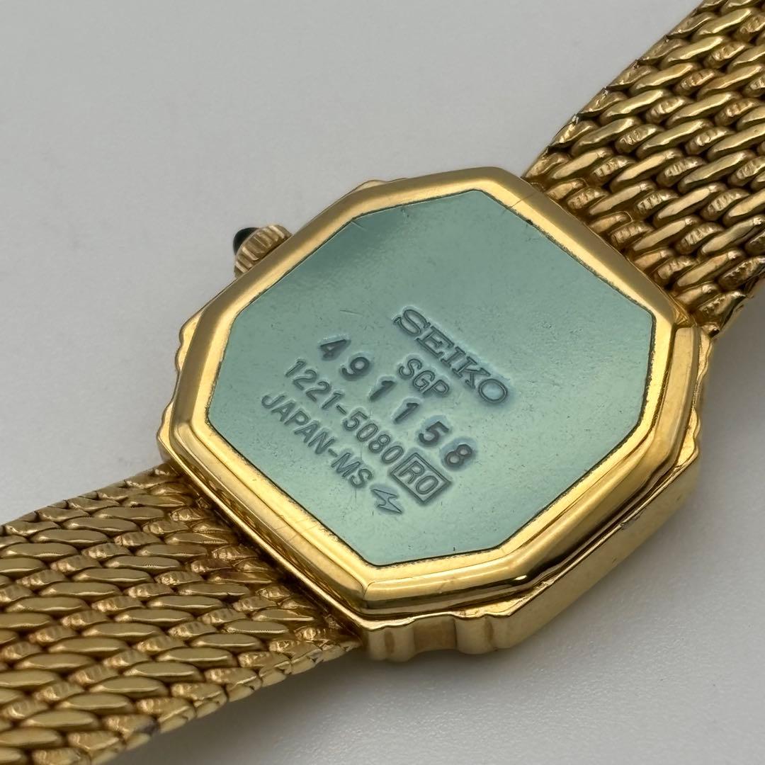 美品✨SEIKO 時計　エクセリーヌ　レディース 1Pダイヤ ゴールド　スクエア