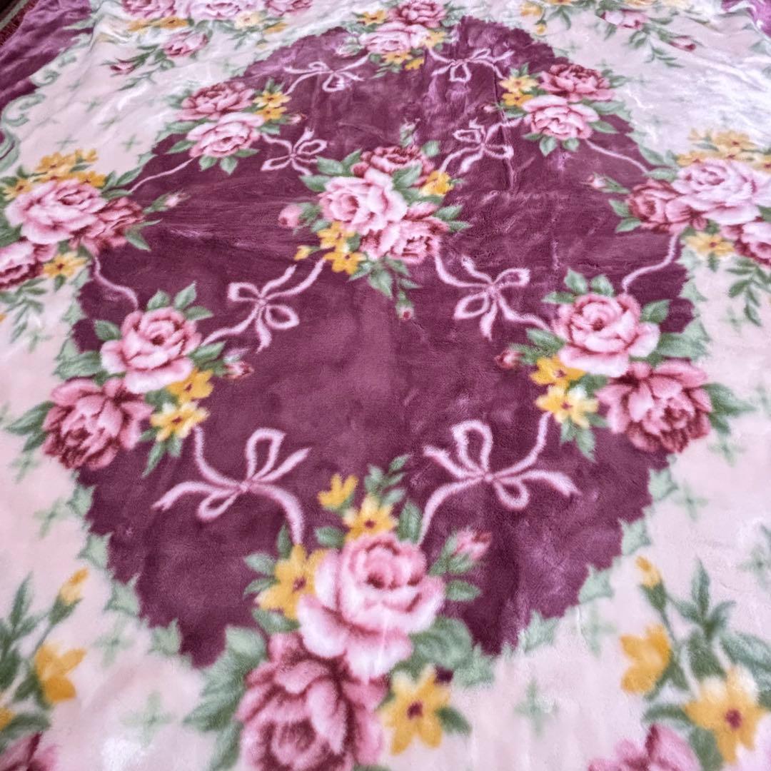 【日本製】美品　ロマンス小杉　2枚合わせ毛布　厚め　シングルサイズ140×200