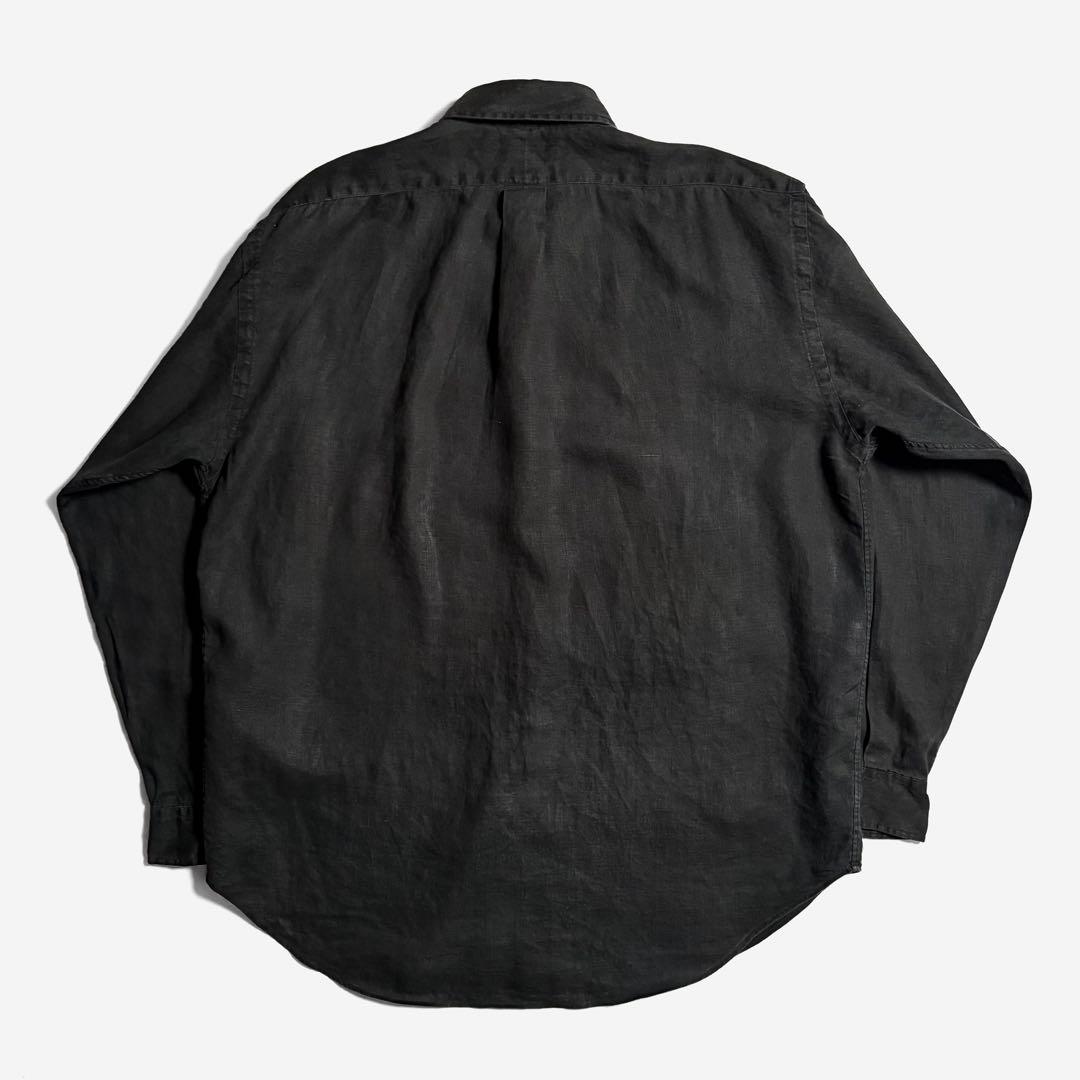トップス 90S RALPH LAUREN BLAKE BLACK LINEN SHIRT