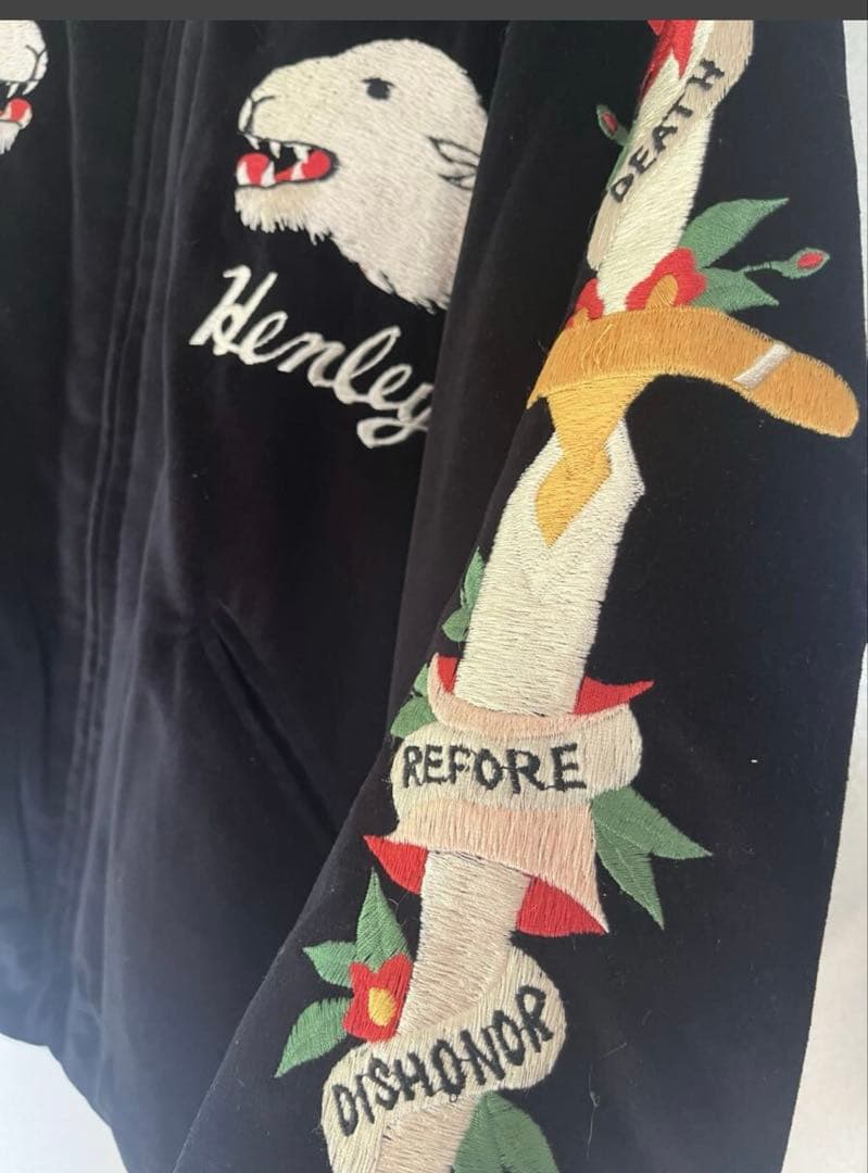 テーラー東洋souvenirjacket別珍 ベロア スカジャン　スーベニア