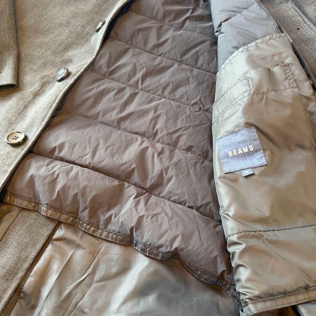 【ダウンインナー付】BEAMS ステンカラーコート グレー　Mサイズ