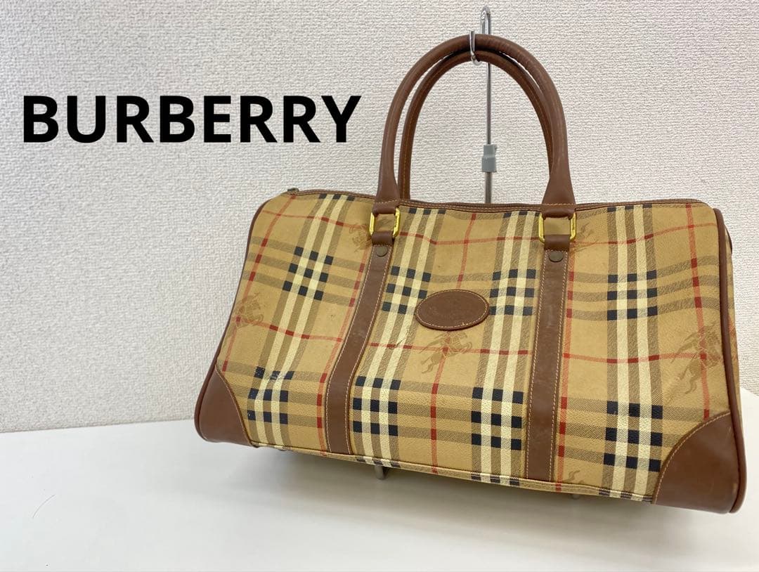 BURBERRY バーバリー ノバチェック ボストンバッグ ベージュ