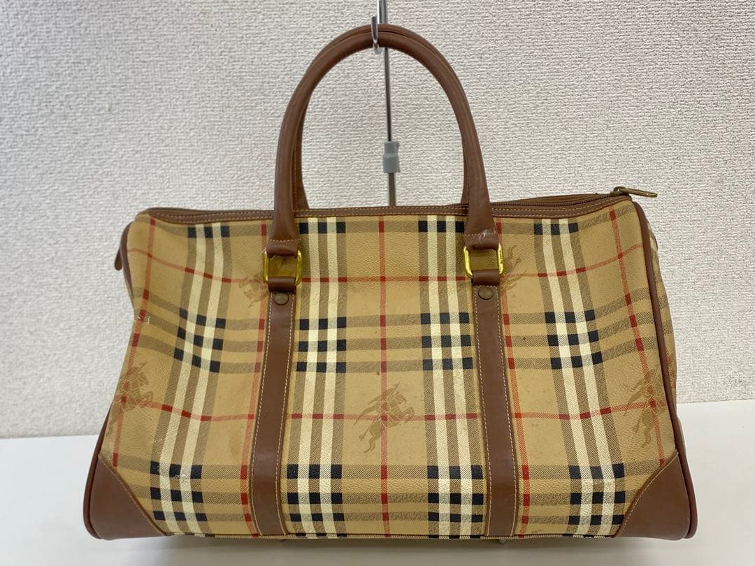 BURBERRY バーバリー ノバチェック ボストンバッグ ベージュ