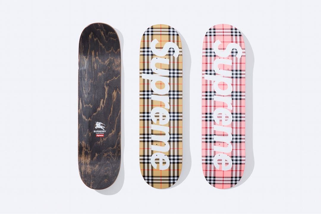 22SS 新品 Supreme Burberry Skateboard デッキ