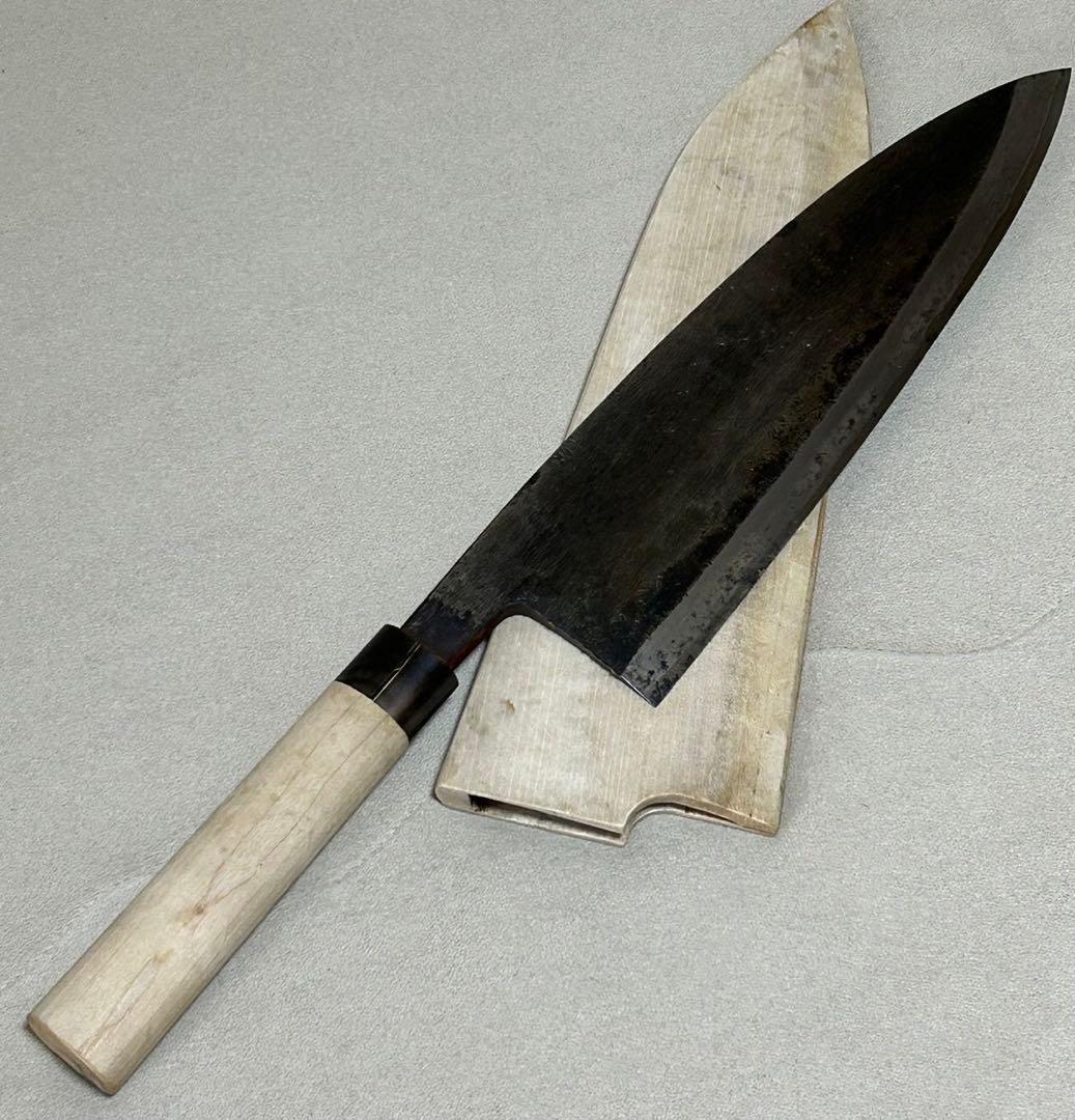 黒打ち 特大 大出刃庖丁 堺 菊秀 別打 刃渡31cm 鞘付