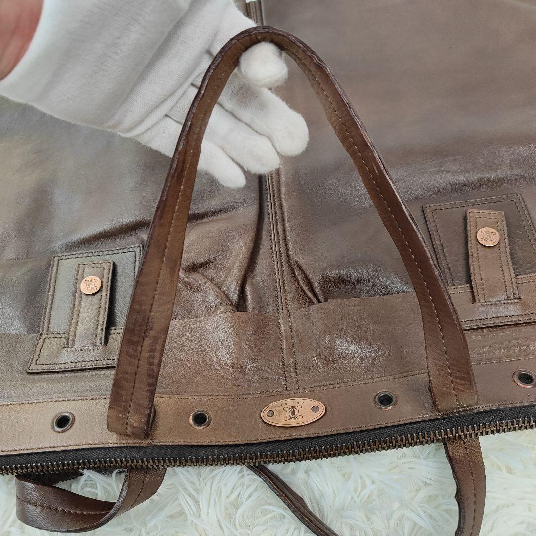CELINE　トートバッグ　A4収納可能 レザー　トリオンフ