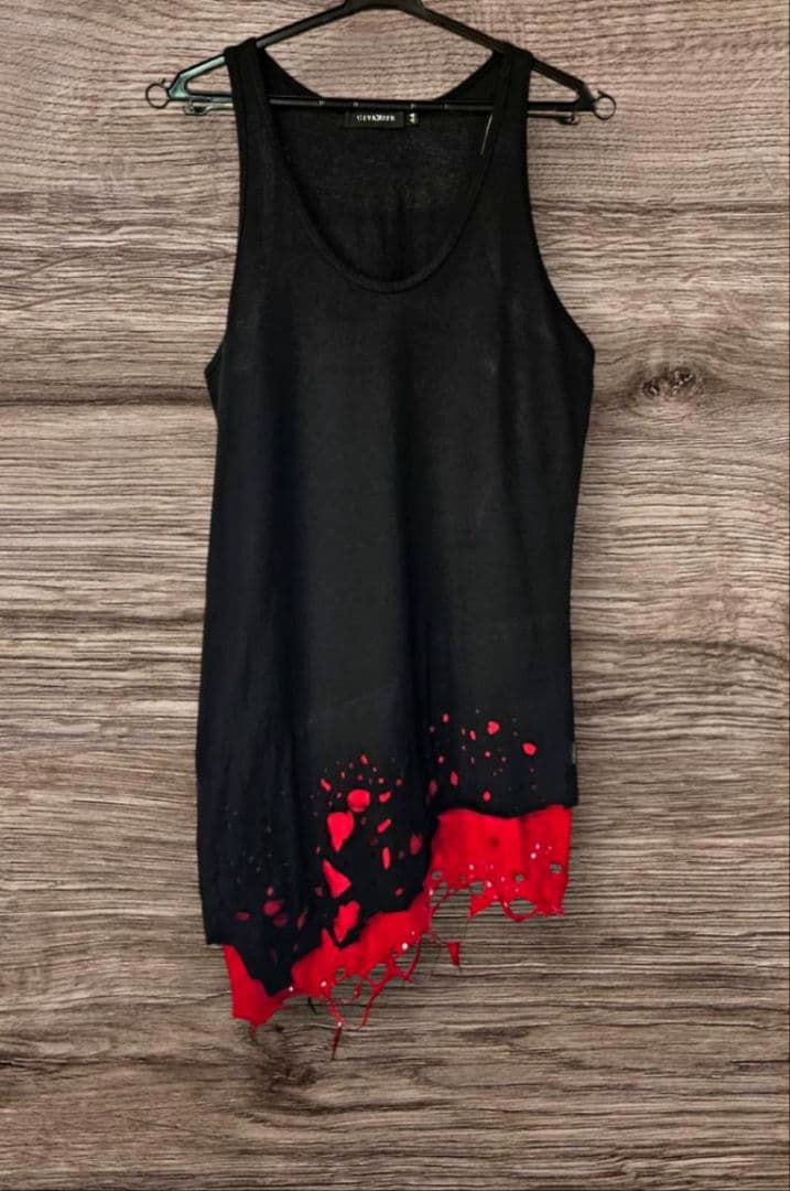 CIVARIZE クラッシュ加工フェイクレイヤードタンクトップ